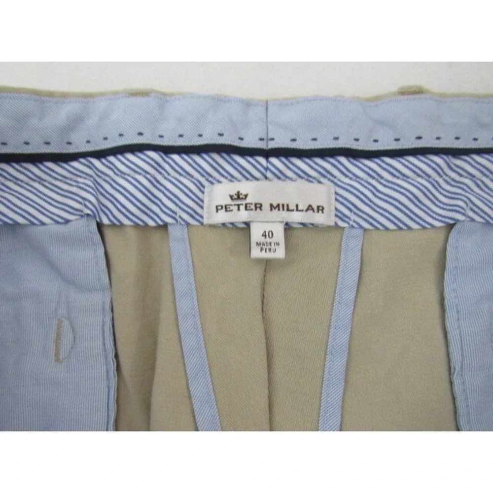 Peter Millar Khaki Tan Shorts Size 40 Cotton Blend